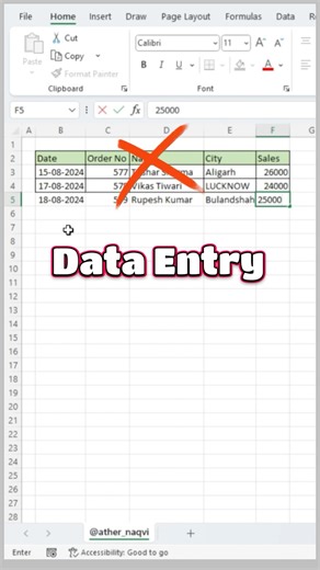 Stop Manual Data Entry ❌ Use These Excel Shortcuts ⚡