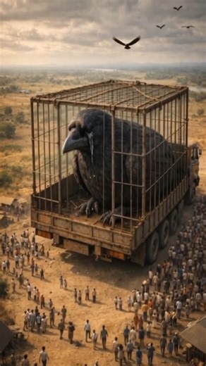 A big crow enters the village | True story of the crow & the dark😭 #ai #crow #dark #farmer #shorts