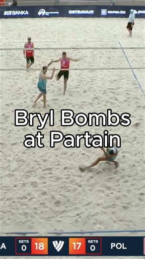 Michał Bryl Delivers Incredible Twice Unload at Beach Volleyball