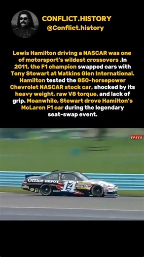 Lewis Hamilton Behind The Wheel Of A NASCAR.#history #america #monstertruck #shorts