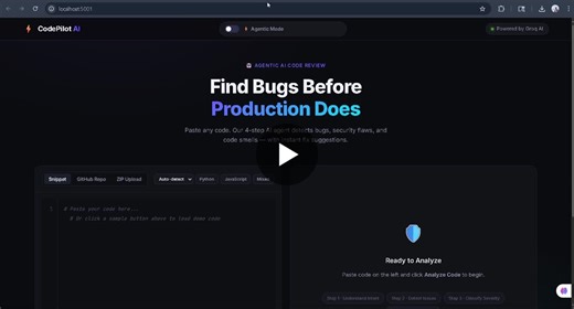 CodePilot AI Automates Code Review with AI-Powered Bug Detection | Lohith S posted on the topic | LinkedIn