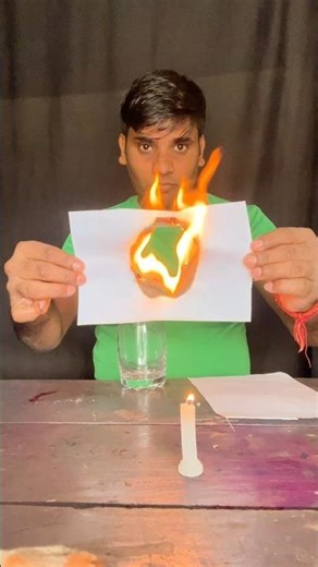 Burn Paper_Fire Hack = NO DAMAGE ✅ | science project class 7th #experiment #diy #fyp #gems #shorts