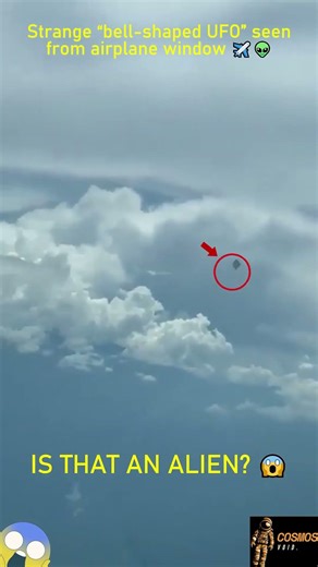 😱Alien UFO on Airplane Camera? Bell-Shaped Object Spotted in Sky 👽✈️ #spaceshorts #usa