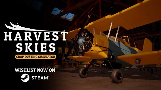 Harvest Skies crop dusting simulator official announcement trailer