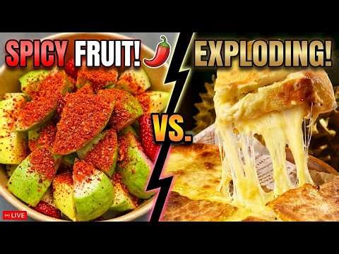 SPICY & SWEET! 🌶️ Juicy Fruit Salad & Exploding Durian Pancake | Non-Stop Street Food Skills | POV