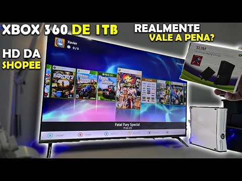 FIZ um MEGA UPGRADE no XBOX 360 com 1000GB! HD da SHOPEE pra RGH Realmente Funciona?