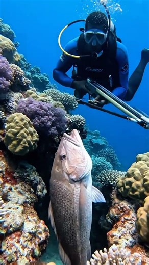 Spearing a Menacing DOG SNAPPER in Strong Current 🌊