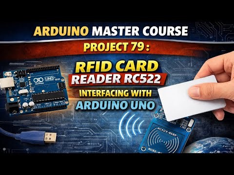 Arduino Master Course Project 79 : RFID Card Reader RC522 Interfacing With Arduino UNO
