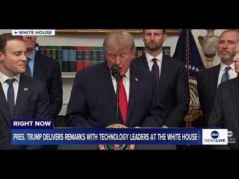 President Trump delivers remarks with technology leaders at the White House: LIVE