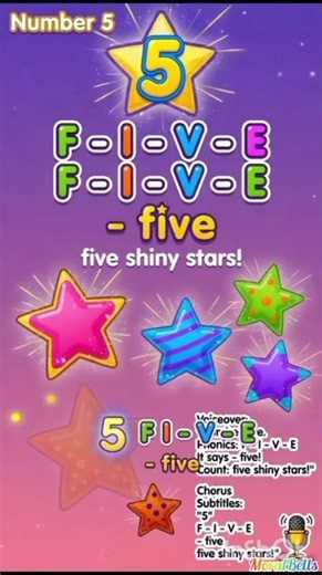 👉 "Learn Number 5 ⭐ | Easy Counting for Kids #shorts"