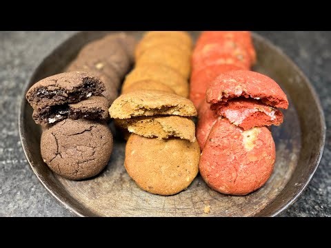 Crumble cookies recipe| how to make crumble cookies at home | three different types of cookies ￼