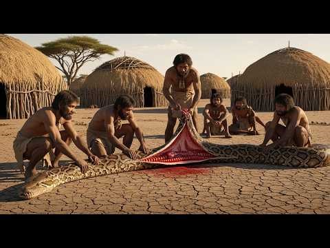 Prehistoric Survival Story Hominid Eats Massive Python Eggs — Furious Mother Attack Turns Into Feas