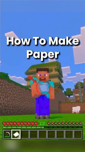 How To Make Paper in Minecraft | Paper Recipe Minecraft