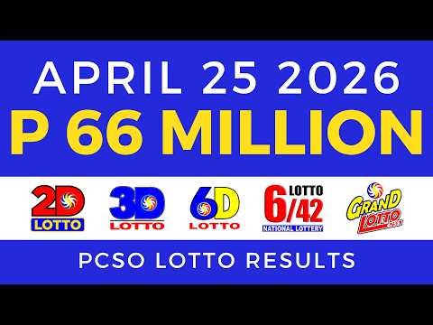 Lotto Result Today April 25 2026 9PM PCSO