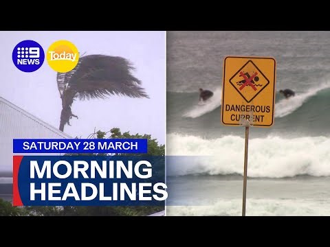 NSW severe weather warning; Cyclone Narelle unleashes | 9 News Australia