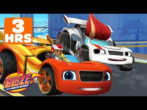 3 HOUR MARATHON of Blazing Monster Machine Races & Rescues! 🚗💨 #2 | Blaze and the Monster Machines