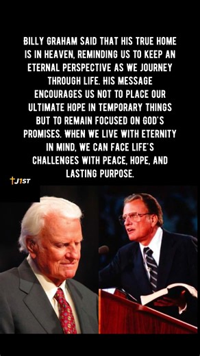 Billy Graham Said Our True Home Is in Heaven🙏.