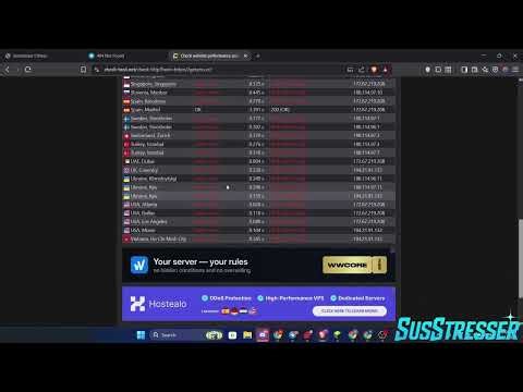DDoS Attacks demonstration using Susstresser