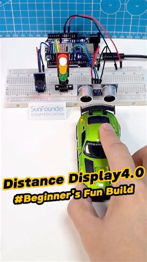 SunFounder Maker Education on Instagram: "Why This Arduino Sensor Project Feels So Professional 🤯#ArduinoProject #UltrasonicSensor #SmartParking #DIYElectronics #stemeducation"