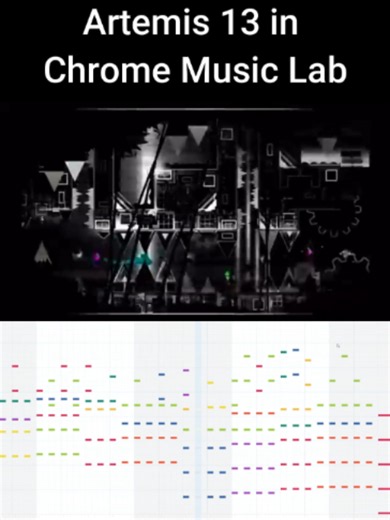 I made Artemis 13 in Chrome Music Lab This is Astronaut - 13 (Rukkus Remix) in Chrome Music Lab, the song that was used in the Geometry Dash Level