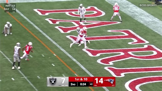 Raiders QB Fernando Mendoza makes his NFL debut in garbage time against Patriots, and the results weren't all bad.