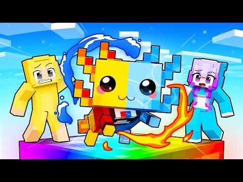 I Pretended to be a BABY AXOLOTL on an OP ELEMENTAL One Chunk!