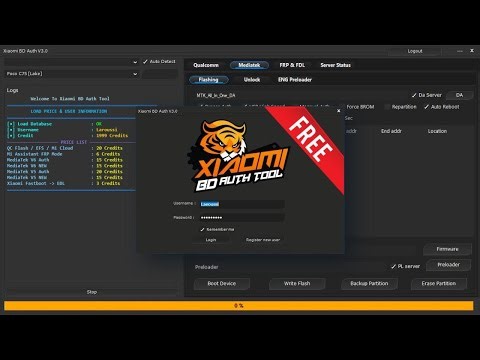 Xiaomi BD Auth V3.0 Free (Best Auth Tool) Supports Bypass Auth, Fastboot, ADB, & Mediatek