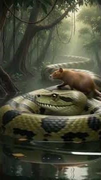 Python kills rat in the river