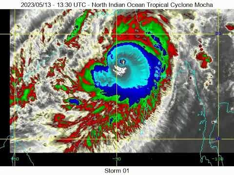 North Indian Ocean Hurricane Season Timelapse: Tracked Storm #01 - Tropical Cyclone Mocha
