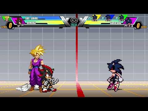 Teen Gohan & Shadow vs Sonic.EXE | Rage & Chaos vs Digital Nightmare | Jump Force MUGEN V6 Showdown