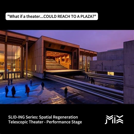 SLID-ING: Telescopic Theater Performance Stage | Spatial Regeneration | AI Generated