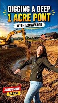 Digging a Deep 1 Acre Pond with Excavator 🚜💦