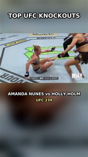 Amanda Nunes Head Kick KO on Holly Holm 💥 UFC 239 #Shorts