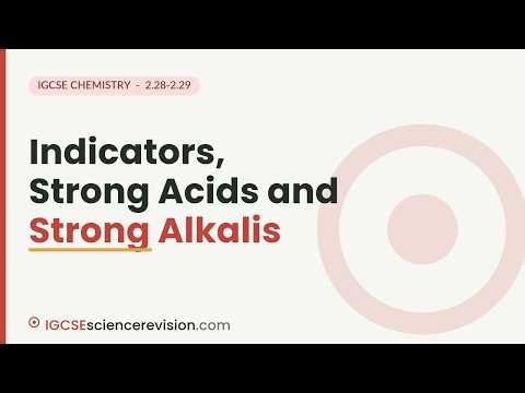Indicators, Strong Acids and Strong Alkalis | Edexcel IGCSE Chemistry Revision