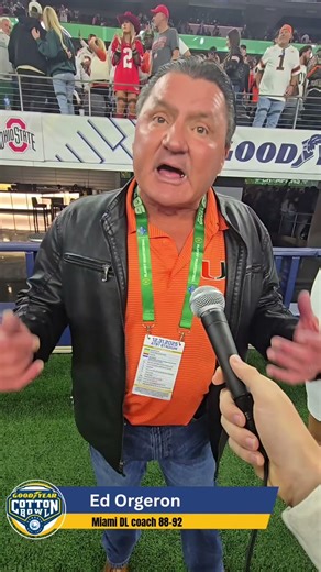 Ed Orgeron after #miami #upsets #ohiostate in the #cottonbowl #collegefootballplayoff