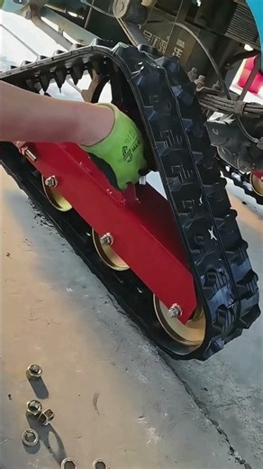 Swapping Tricycle Tires For Triangular Rubber Tracks So Never Gets Stuck In Muddy Fields After Rain
