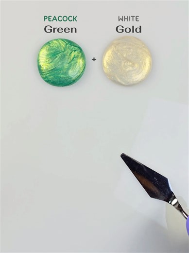 Perfect Color Mixing: Peacock Green and White Gold Slime