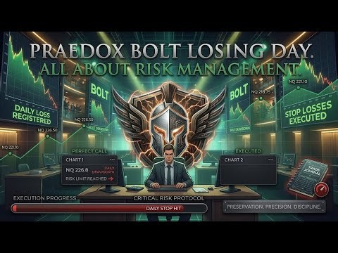 Praedox BOLT Losing Day. All About Risk Management with Minimal Drawdrown. Watch Me Trade.