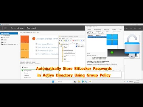 How To Automatically Store BitLocker Password in Active Directory Via Group Policy Win Server 2025