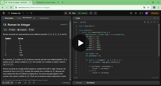 Solved a LeetCode problem: Roman to Integer | Lokeshwaran B posted on the topic | LinkedIn