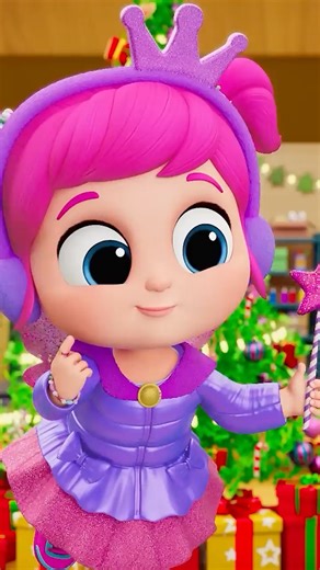 Pretty PINK Princess Christmas! 👸 Celebrate Holiday Magic With Jill & Little Angel #kids #shorts