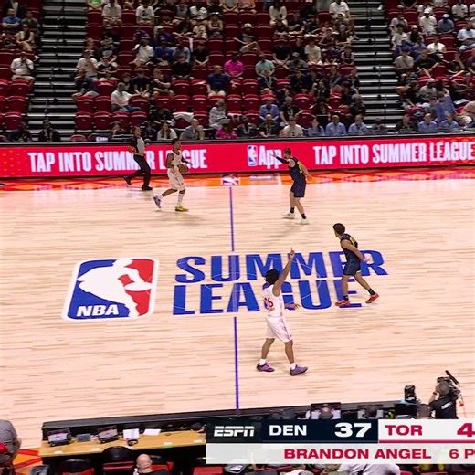 Aziz Bandaogo throws down the alley-oop jam 💥We are tied at the break in NBA Summer League action on ESPN2!
