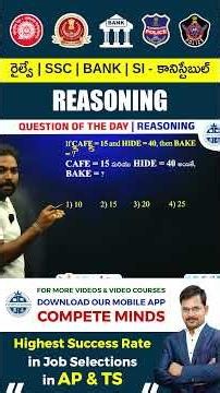 REASONING CODING DECODING SIMPLE TRICK | #sivareddylogics #competemindsacademy