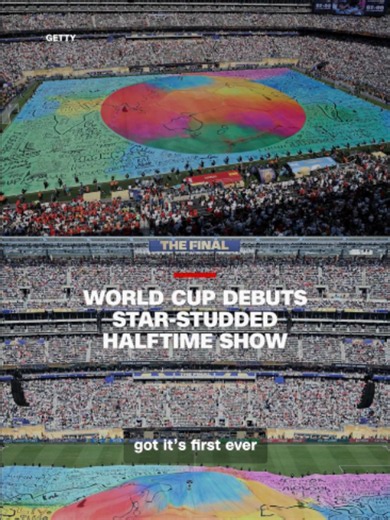 FIFA’s first-ever World Cup halftime show featured a star-studded lineup, surprise celebrity cameos and performances that divided fans online.