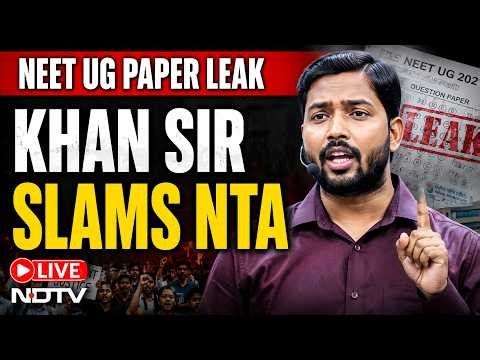 Khan Sir NEET 2026 Paper Leak LIVE: NEET Exam 2026 Cancelled LIVE | NEET Exam | NEET UG Exam