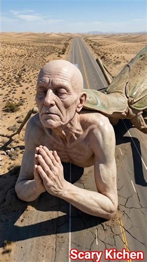 Alien Monk Titan Discovered in Desert - Praying Mantis Body Real Footage#PrayingMantisMonk