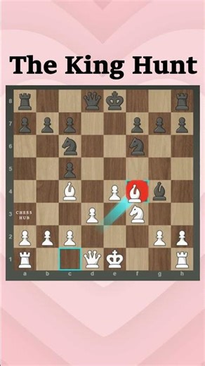 The ultimate King Hunt in the King's Gambit 👑 #chess #shorts