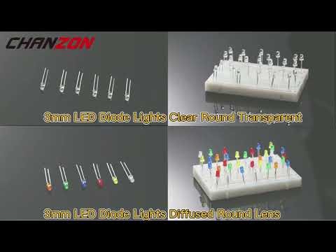 3mm LED Diode Kit Light Emitting Warm White Red Blue Green UV Orang