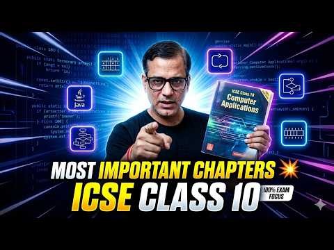 Computer Most Important Chapters | ICSE Computer Application | ICSE Class 10 | @sirtarunrupani​
