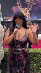 Drew Afualo on the 2025 Emmy’s Red Carpet